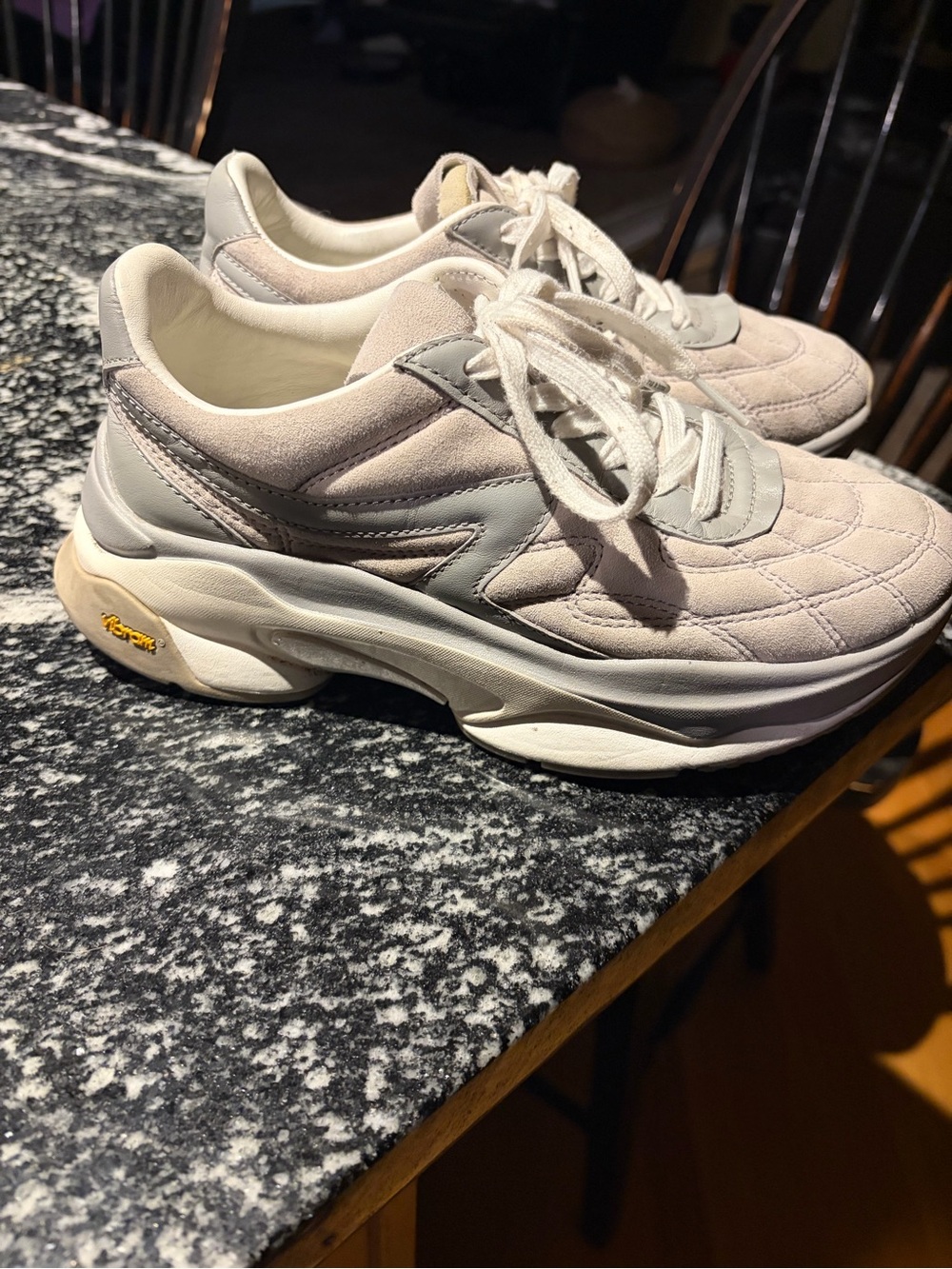 rag & bone Quilted Suede Legacy Runner Sneakers in Dove